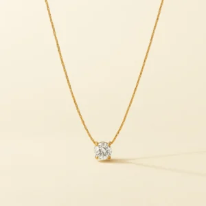 Dainty Solitaire Necklace