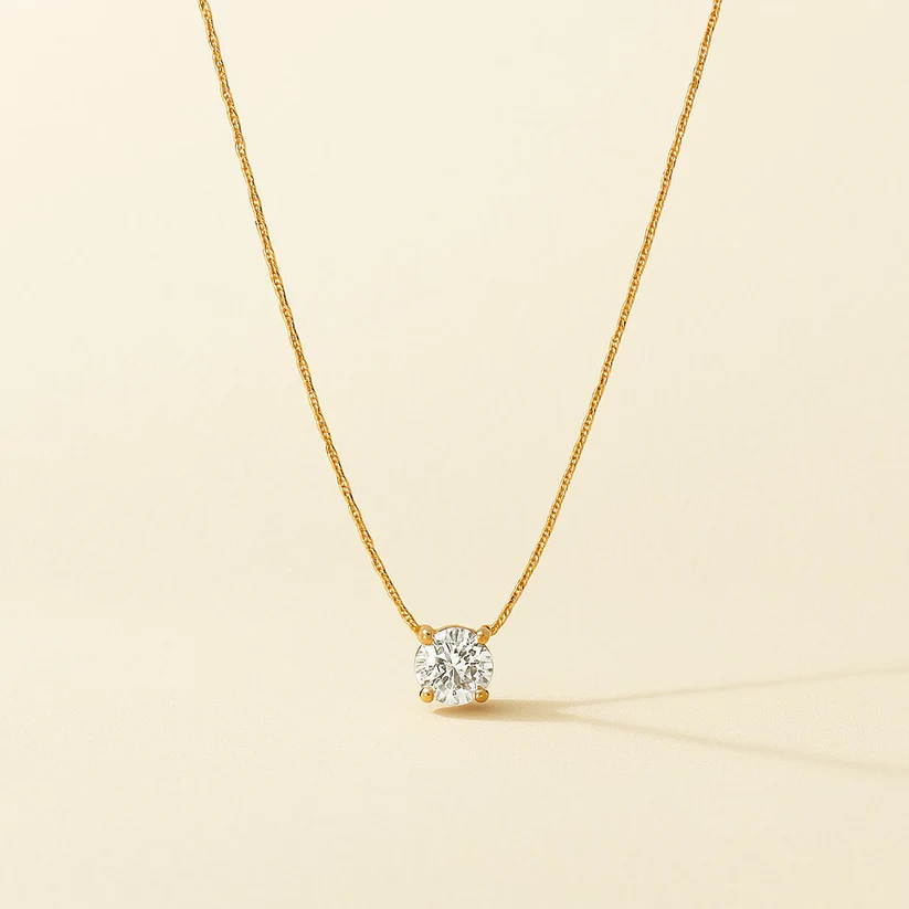 Dainty Solitaire Necklace