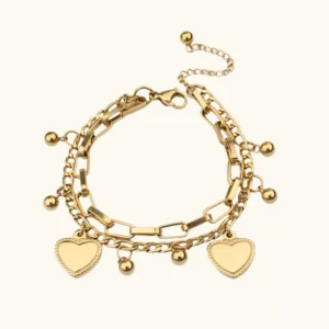 Heart Multilayer Bracelet Stack