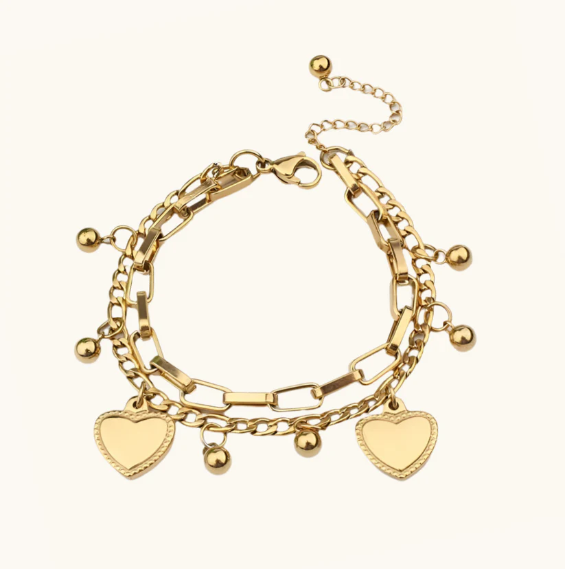 Heart Multilayer Bracelet Stack